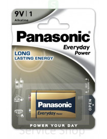Battery 9V Alkaline EVERYDAY POWER PANASONIC 6LR61EPS / 1BP